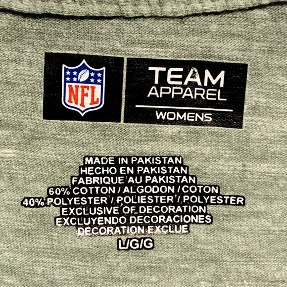 NFL Women's GREEN BAY PACKERS V-Neck Cap Sleeve T-Shirt L 1921 Graphic Football - Picture 2 of 6